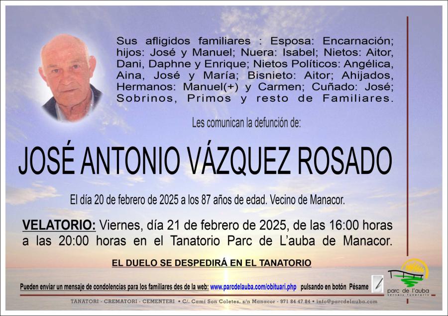JOSÉ ANTONIO VÁZQUEZ ROSADO