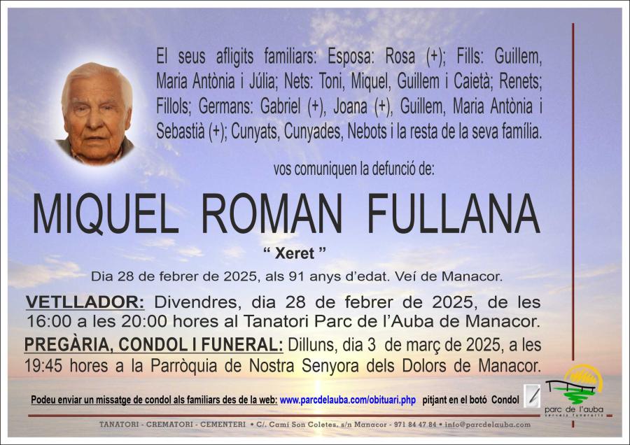 MIQUEL ROMAN FULLANA
