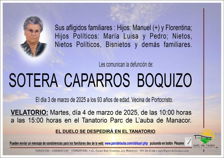 SOTERA CAPARROS BOQUIZO
