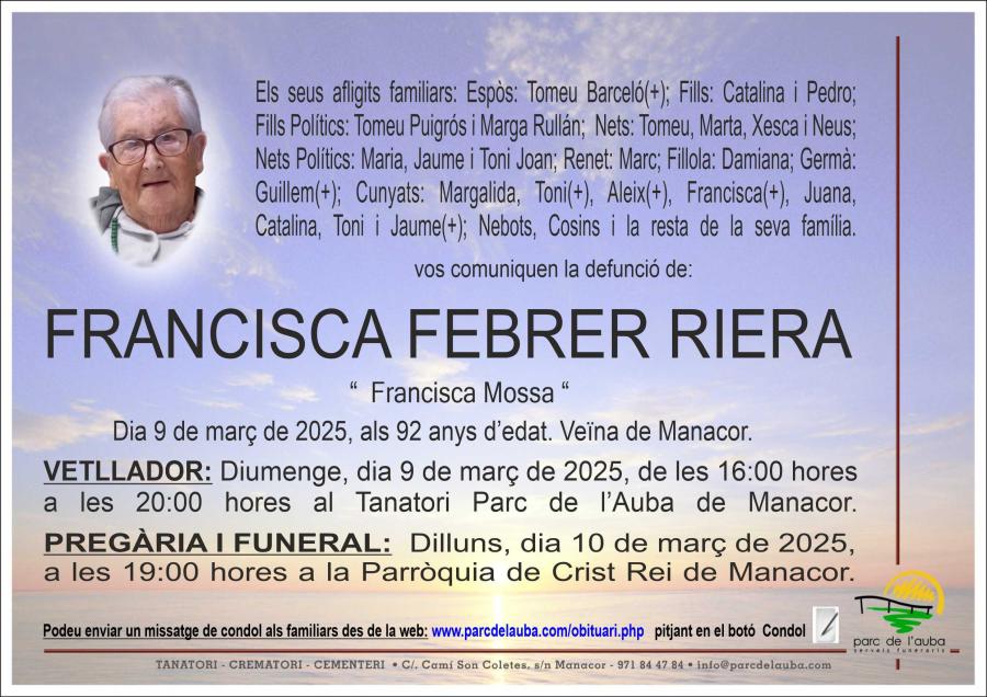 FRANCISCA FEBRER RIERA