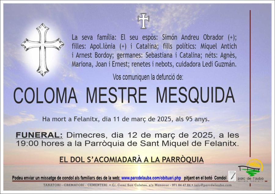 COLOMA  MESTRE  MESQUIDA