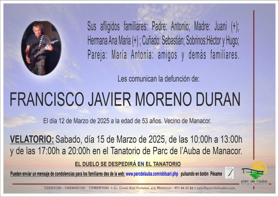 FRANCISCO JAVIER MORENO DURAN