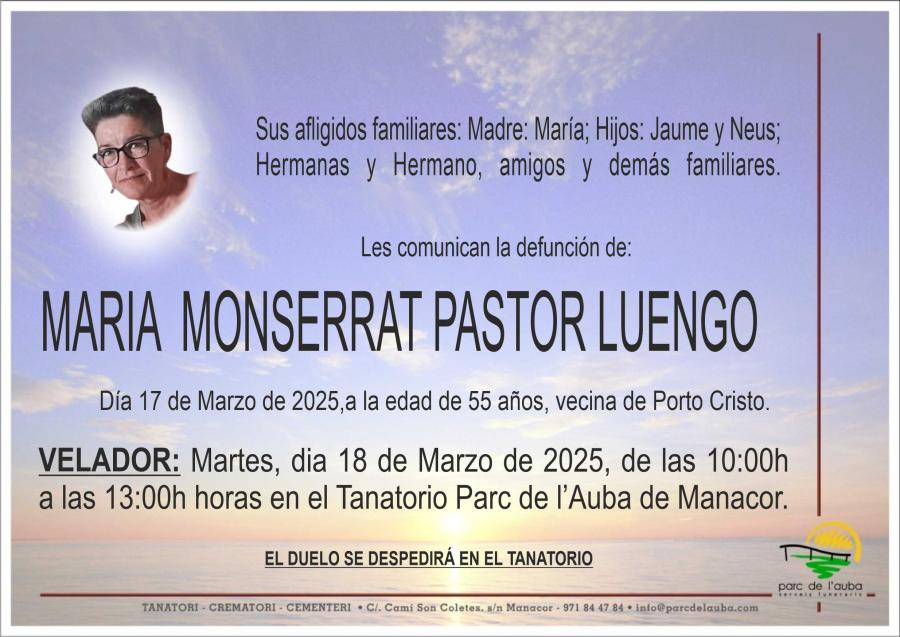 MARIA MONTSERRAT PASTOR LUENGO