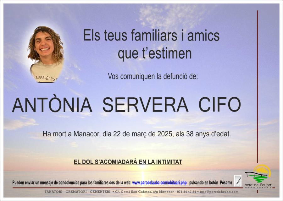 ANTÃ'NIA SERVERA CIFO