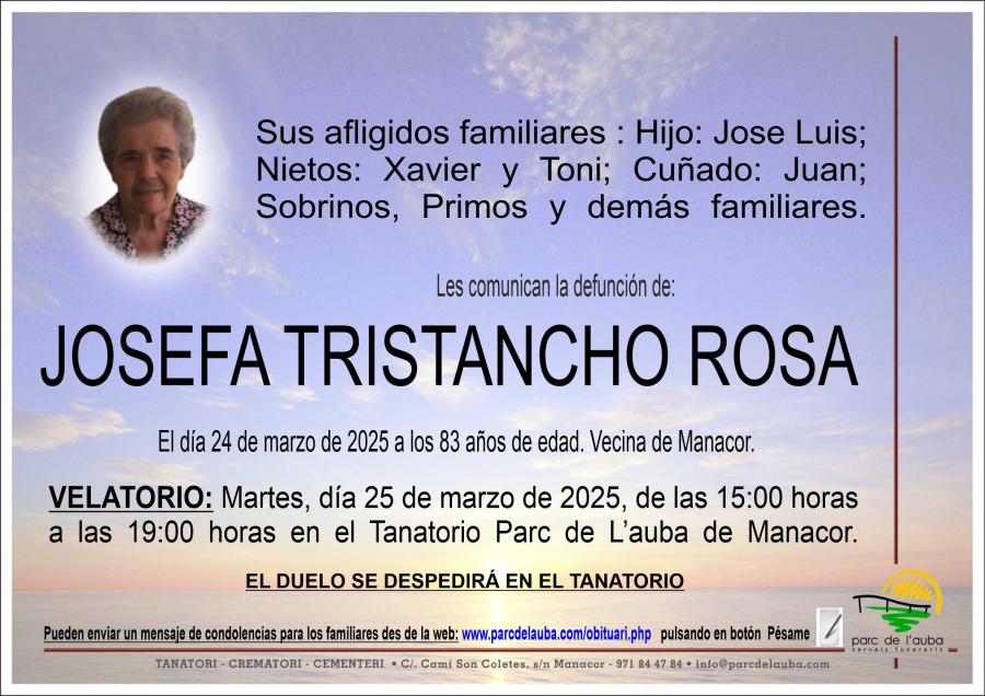 JOSEFA TRISTANCHO ROSA