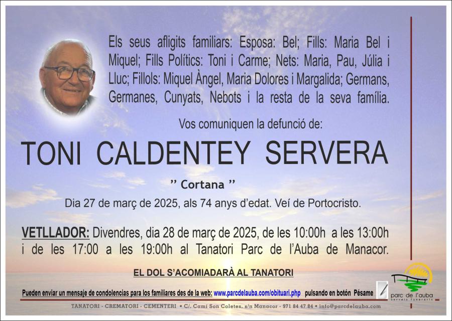 TONI CALDENTEY SERVERA