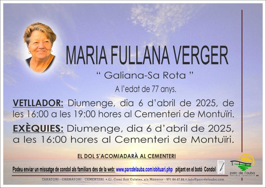 MARIA FULLANA VERGER