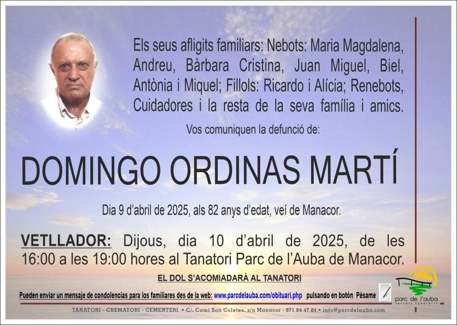 DOMINGO ORDINAS MARTÍ