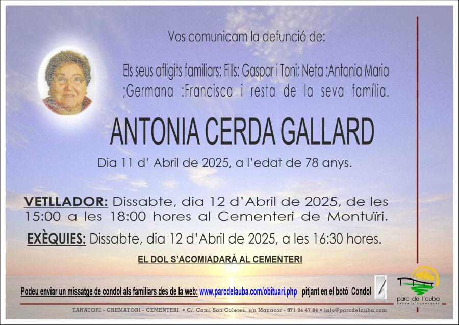 ANTONIA CERDA GALLARD