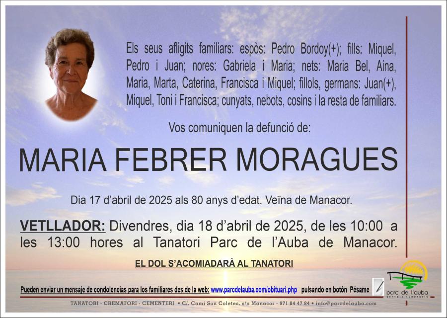 MARIA FEBRER MORAGUES