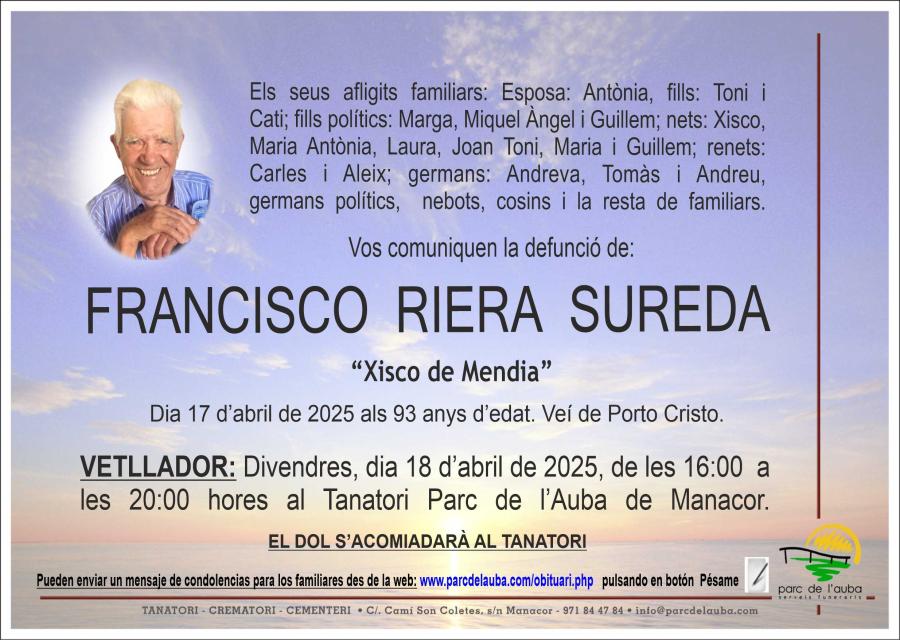 FRANCISCO RIERA SUREDA