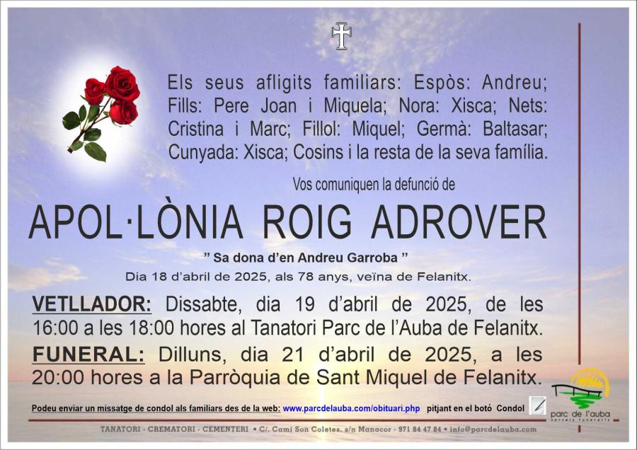 APOL·LÒNIA ROIG ADROVER