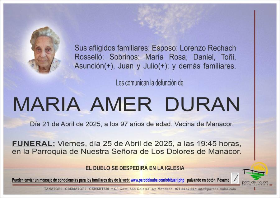 MARIA AMER DURAN