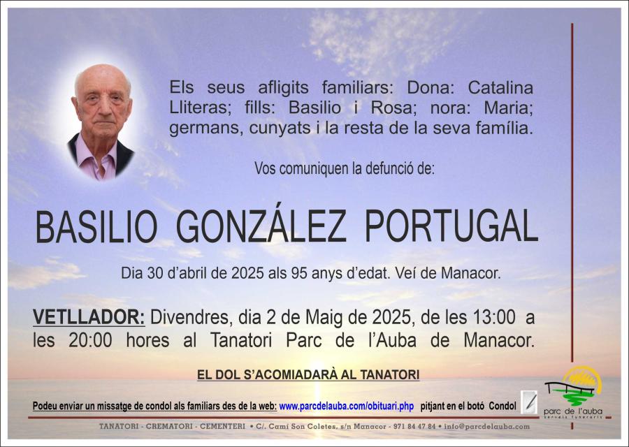 BASILIO GONZÁLEZ PORTUGAL