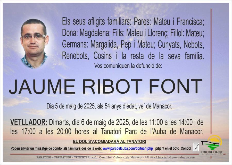 JAUME RIBOT FONT