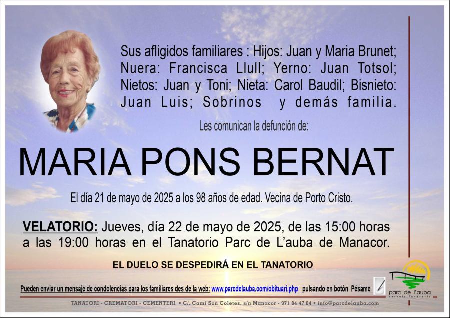 MARIA PONS BERNAT