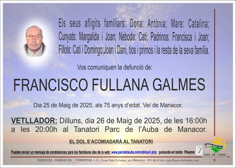 FRANCISCO FULLANA GALMES