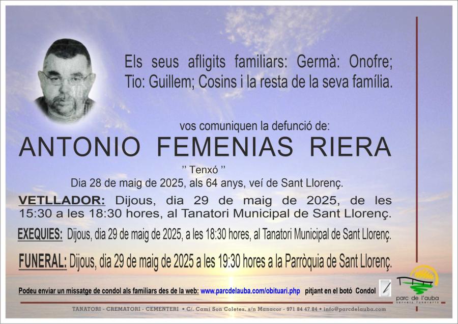 ANTONIO FEMENIAS RIERA