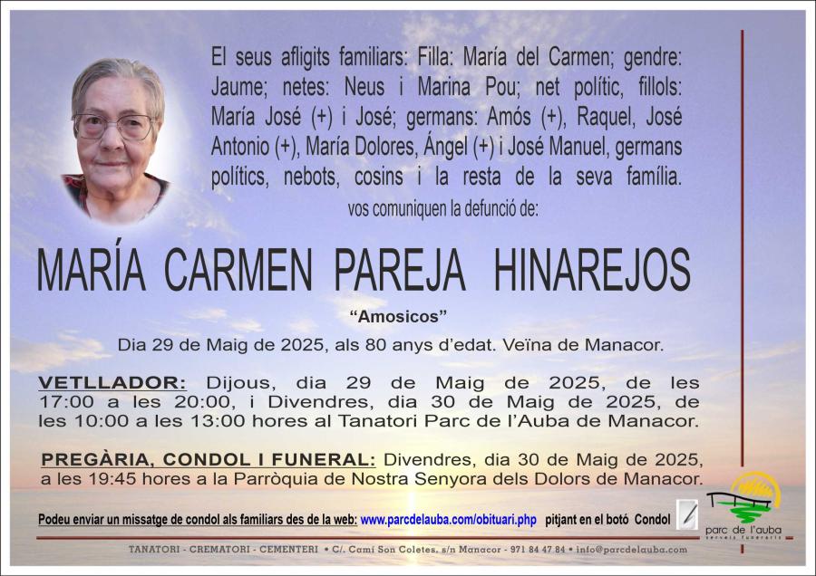 MARÍA  CARMEN PAREJA  HINAREJOS