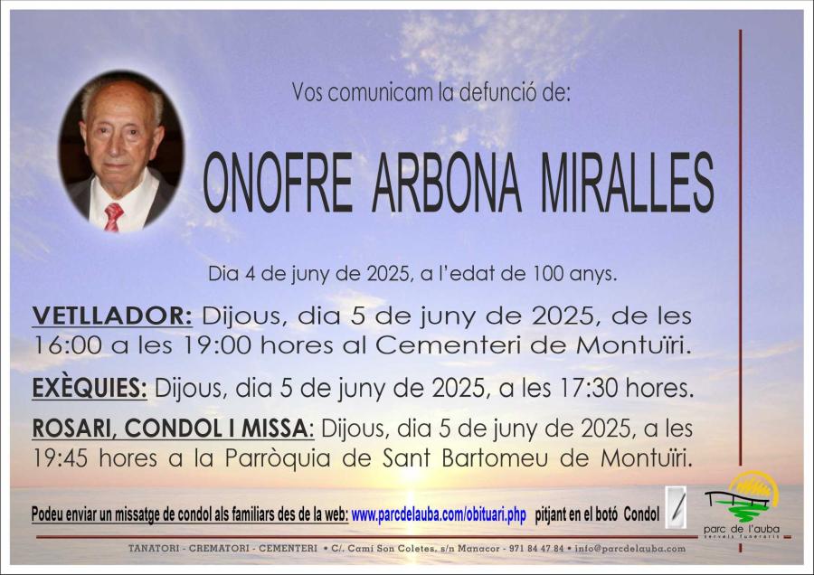 ONOFRE ARBONA MIRALLES