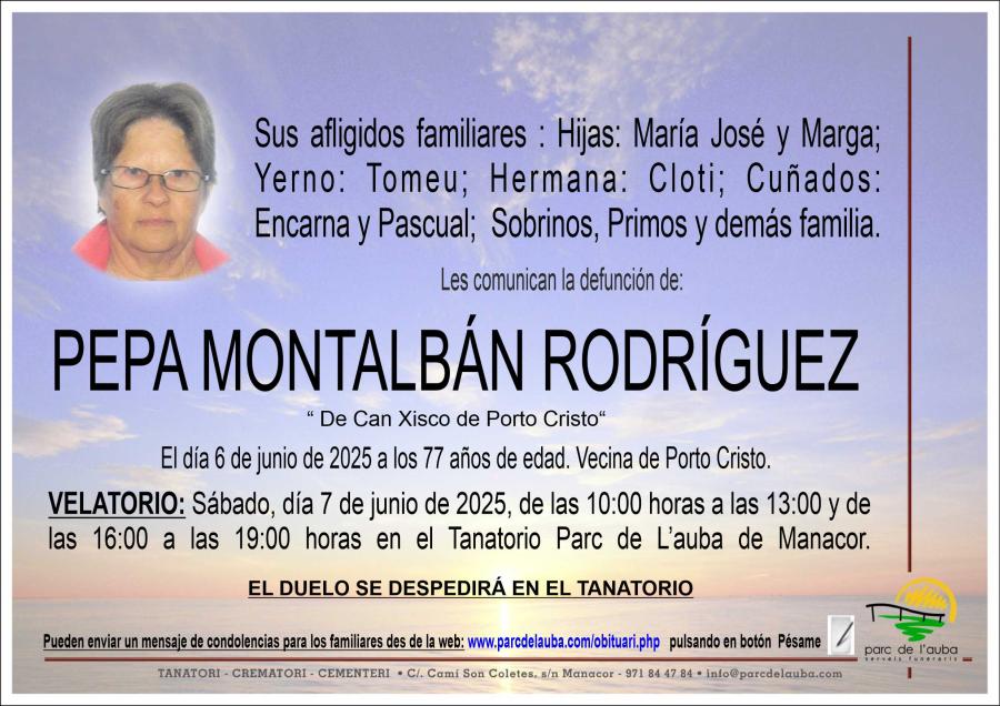 PEPA MONTALBÁN RODRÍGUEZ
