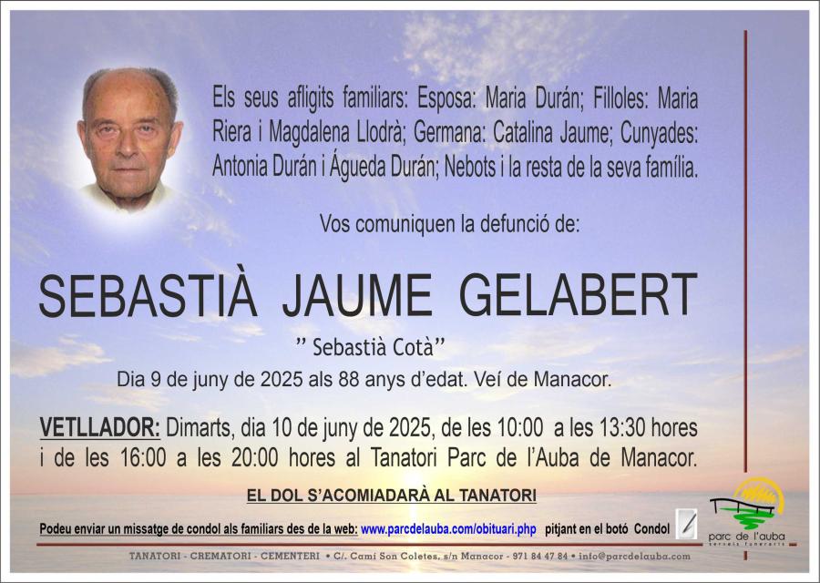 SEBASTIÀ JAUME GELABERT