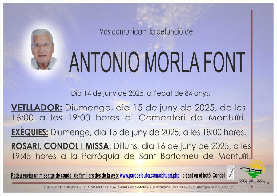 ANTONIO MORLA FONT