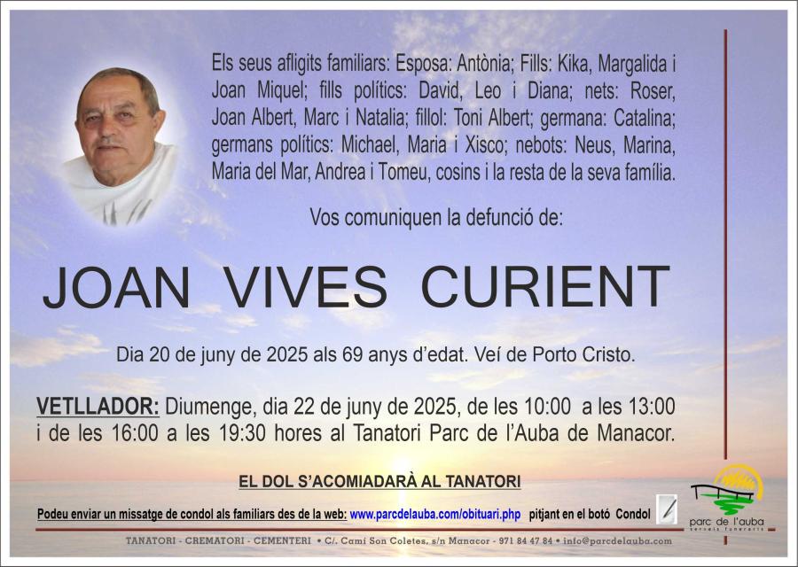 JOAN VIVES CURIENT