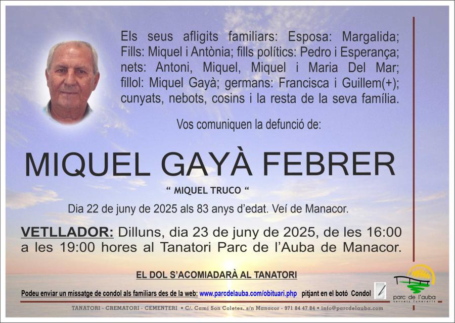 MIQUEL  GAYA FEBRER