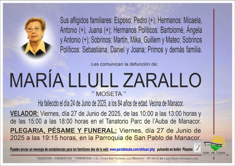 MARÍA  LLULL ZARALLO