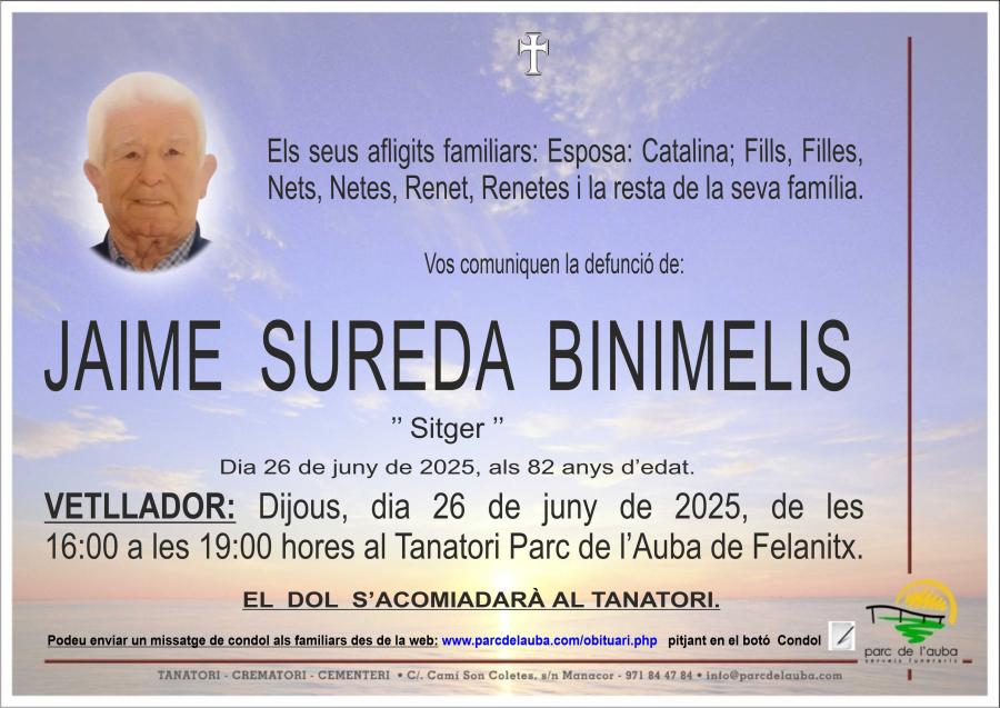 JAIME SUREDA BINIMELIS