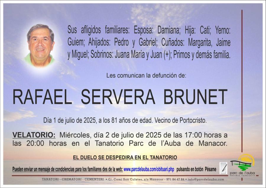 RAFAEL  SERVERA BRUNET