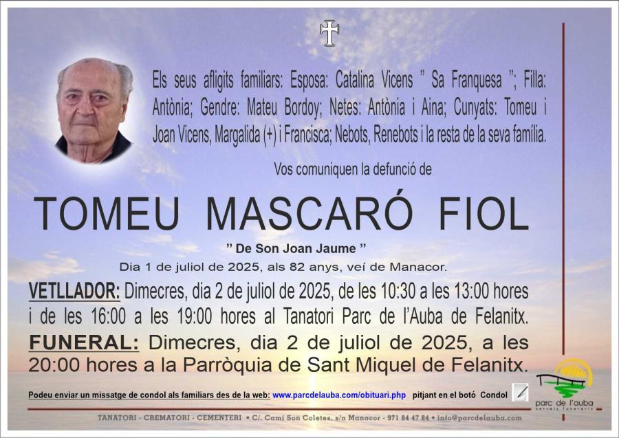 TOMEU MASCARÓ FIOL