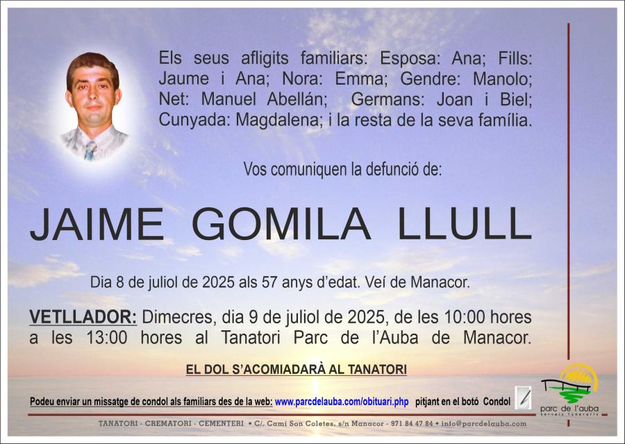 JAIME GOMILA LLULL