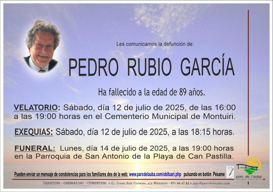 PEDRO RUBIO GARCÍA