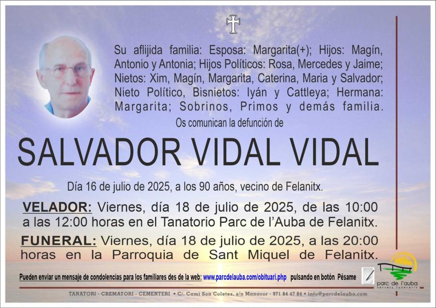 SALVADOR  VIDAL VIDAL