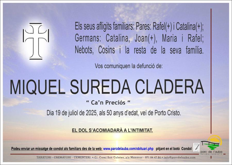 MIQUEL  SUREDA CLADERA