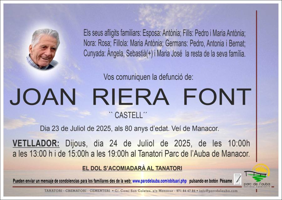 JUAN RIERA FONT