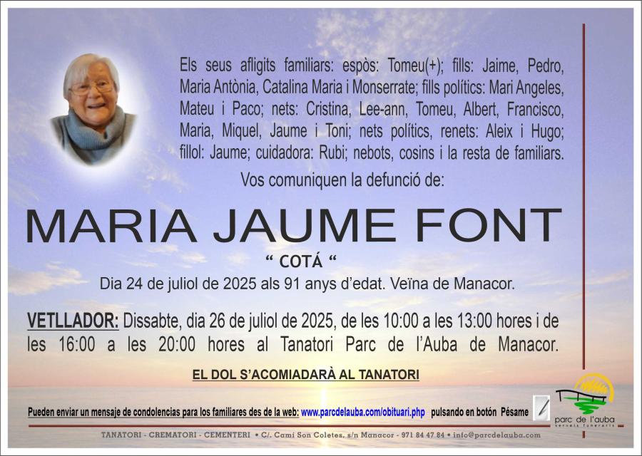 MARIA JAUME FONT