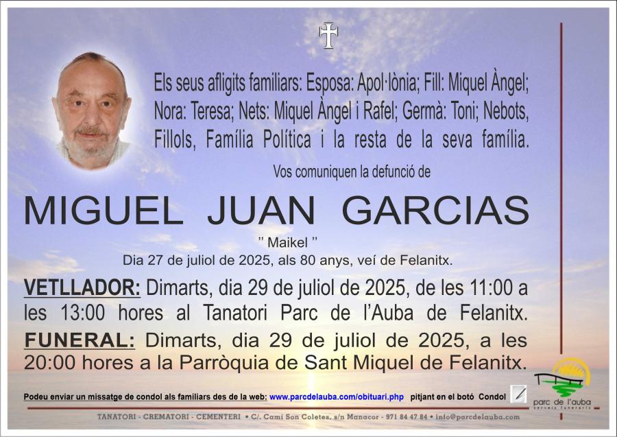 MIGUEL JUAN GARCIA