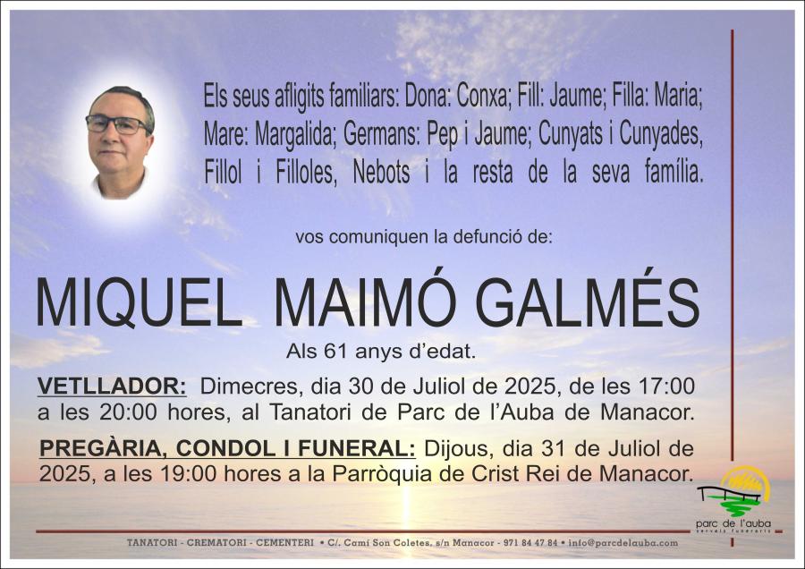 MIQUEL MAIMÓ GALMÉS