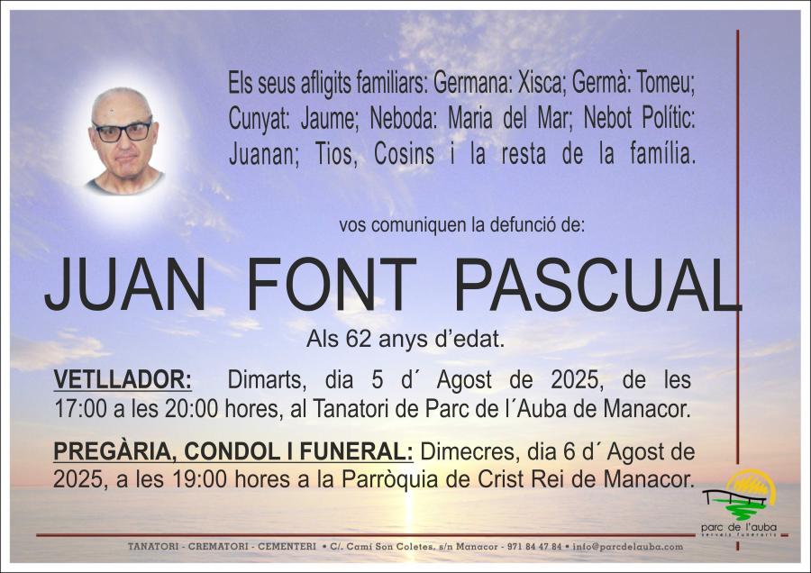 JUAN FONT PASCUAL