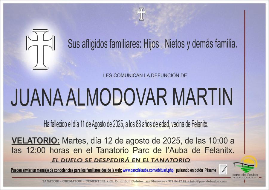 JUANA ALMODOVAR MARTIN