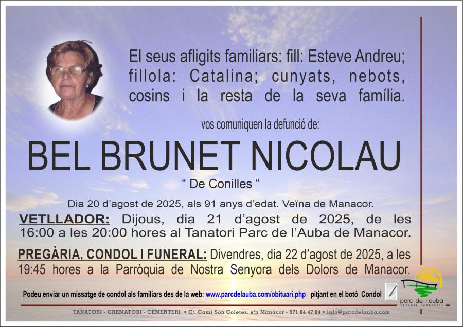 BEL BRUNET NICOLAU