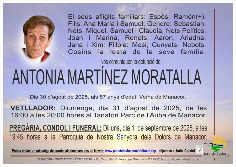 ANTONIA MARTÍNEZ MORATALLA