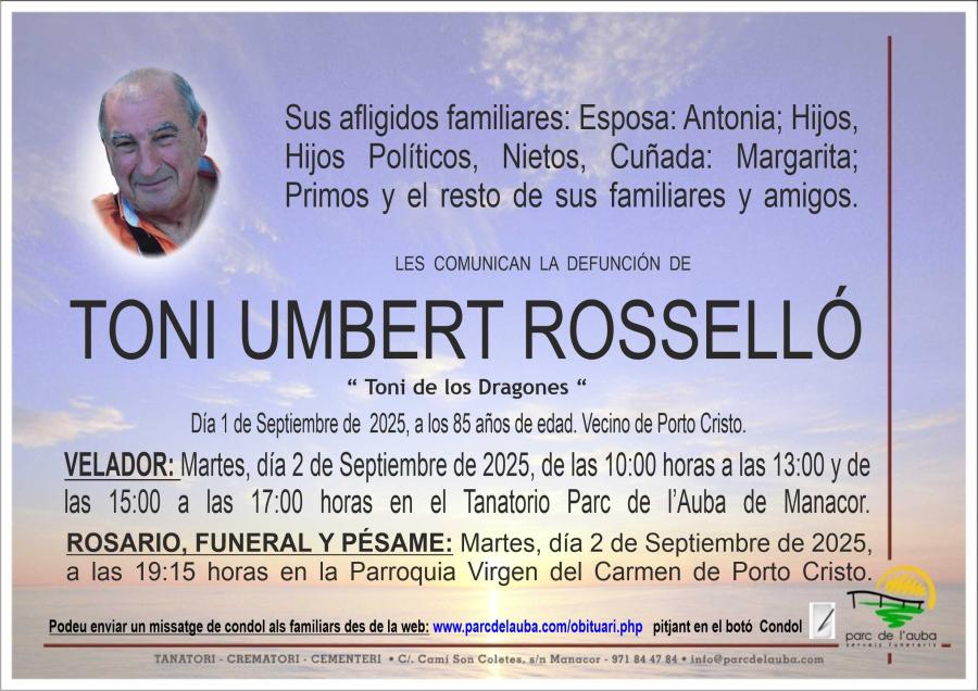 TONI  UMBERT ROSSELLÓ