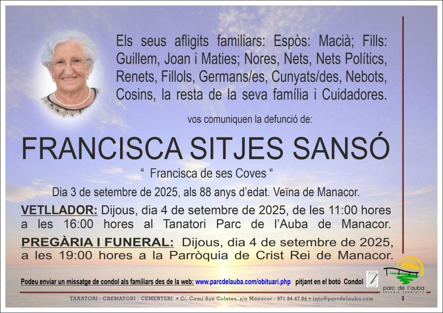 FRANCISCA  SITJES SANSÓ