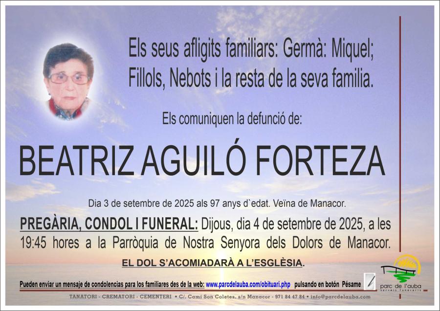 BEATRIZ  AGUILÓ FORTEZA