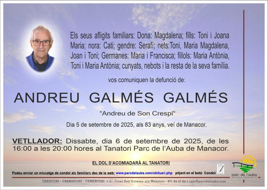 ANDREU GALMÉS GALMÉS