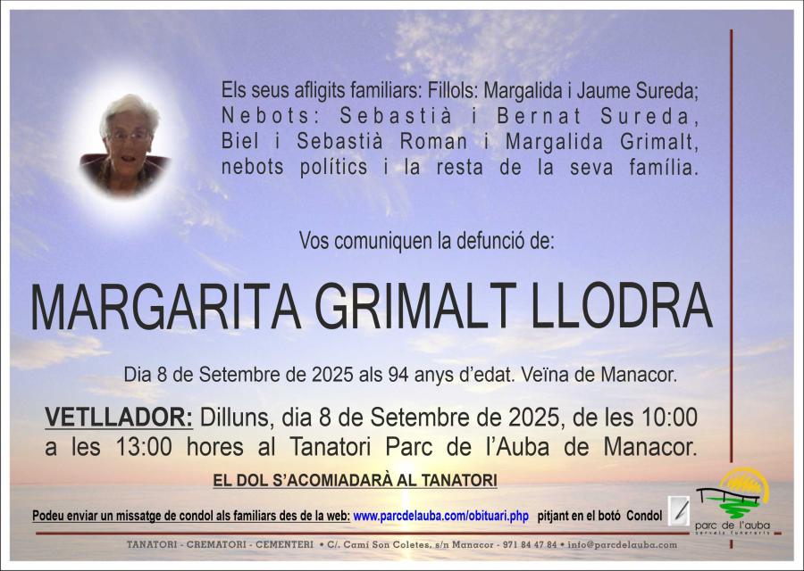 MARGARITA GRIMALT LLODRA